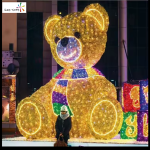 Luces Decorativas Navideñas LED con Forma de Oso, para Exteriores, Clasificación IP44, 2700K, Blanco Cálido, Fácil Instalación - Product Image 1