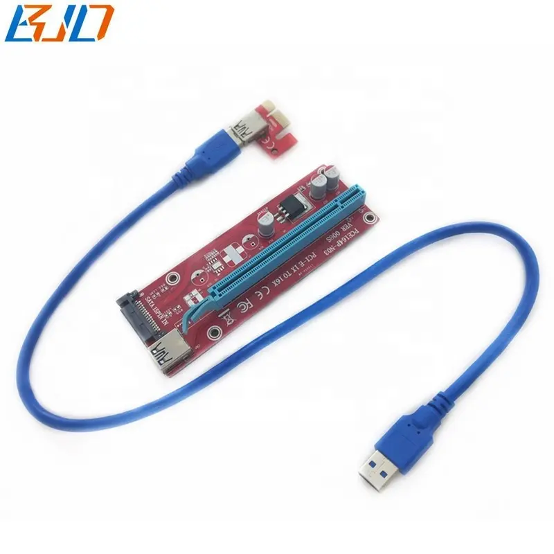 VER 008S pci-e da 1x a 16x scheda montante connettore di alimentazione SATA 15pin + cavo 3.0 maschio a maschio da 60CM per scheda Video grafica