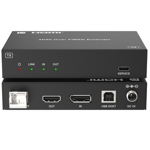 ตัวขยายสัญญาณ DisplayPort 4K60 ผ่านไฟเบอร์ พร้อม KVM ระยะไกลสูงสุด 10 กม. ผ่าน<span class=keywords><strong>สาย</strong></span>ไฟเบอร์แบบ Single-mode - Product Image 1