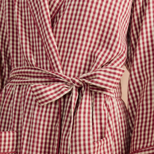 Albornoz de Lujo de Algodón Estilo Kimono de Secado Rápido, Cómodo para <span class=keywords><strong>Hotel</strong></span> y Spa, con Logotipo Personalizado de Fábrica, Camisones Acogedores para Mujer, Albornoces a Cuadros - Product Image 2