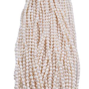 Zhuji Natural Freshwater Cultured Pearl <b>String</b> 5-6mm White Rice Shaped for DIY Necklace or <b>Bracelet</b> Jewelry - Product Image 5
