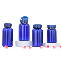 Bonbons Comprimés Haut de Gamme 225 mL – Petite Bouteille Médicament, Capsules et Comprimés de Compléments Alimentaires, Bouteille en Plastique PET à Compartiments Divisés