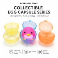 Jouet de bain flottant lumineux de style japonais Kawaii, pingouin, lion de mer, grenouille, méduse, jouet en PVC à détection d'eau, capsule LED, jouet pour enfants