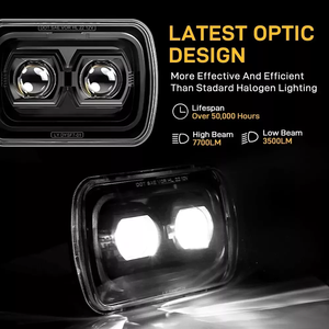 Chất lượng cao 75 wát <span class=keywords><strong>LED</strong></span> ánh sáng 5x7inch Đèn pha <span class=keywords><strong>Led</strong></span> vuông ánh sáng xe tải đèn pha thay thế cho Jeep 7x6 <span class=keywords><strong>Led</strong></span> Vuông đèn pha - Product Image 6