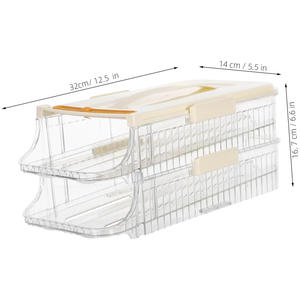 Boîte distributrice d'œufs multicouche à roulement automatique Conteneur organisateur de stockage d'œufs pour réfrigérateur Porte-œufs en plastique pour réfrigérateur - Product Image 2