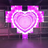 Écran LED flexible d'intérieur de forme spéciale, écran LED incurvé irrégulier multi-faces personnalisé pour musée scientifique