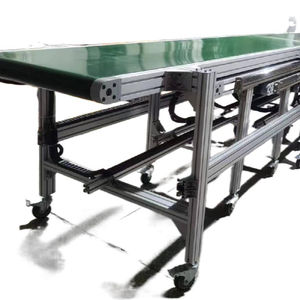 2022 Pu Band Transportband Roestvrijstalen Frame Witte Food Grade Telescopische Band Transportband - Product Image 1