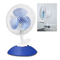 Ventilateur de table portable mini électrique en plastique de 6 pouces/18 W avec clip