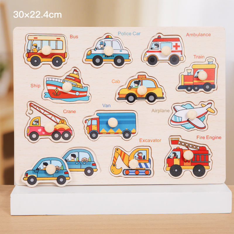 Transportation Shape Puzzle Board