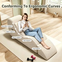 Canapé-lit ergonomique en velours côtelé pour soulager les maux de dos et les siestes confortables, idéal pour les couples et les jeux vidéo