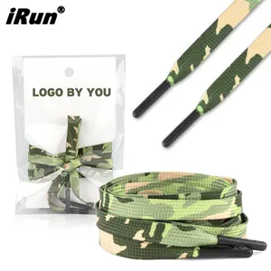 iRun Camouflage Army Green Man Shoelaces Creative Unisex Flat Canvas Sneakers AF SB Dunks Flat Shoes Laces Shoes Strings