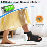 Masajeador de pies con compresión de aire inalámbrico Phenitech, bota de masaje térmica recargable por USB con calefacción para tobillo