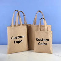 Sac cabas en jute recyclé écologique avec logo personnalisé sur toile