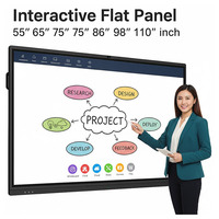 Tableau blanc interactif numérique multimédia intelligent à écran plat tactile Android Windows 4K 20 points de contact 55/65/75/98 pouces