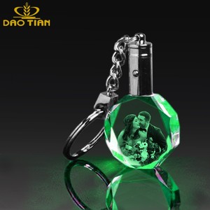 DT-Lk003 + CH đầy màu sắc mini LED ánh sáng pha lê Keyring Phụ Kiện Đầy màu sắc có thể thay đổi push button LED ánh sáng với chuỗi - Product Image 2