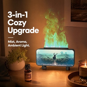 Umidificatore per Caminetto <span class=keywords><strong>3</strong></span> in 1, Diffusore di Aromi da Tavolo, Diffusore di Fragranze per Arredamento Casa - Product Image 1