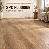 Revêtement de sol SPC à clipser HM Commercial, planches de vinyle imperméables avec sous-couche insonorisante IXPE, ODM