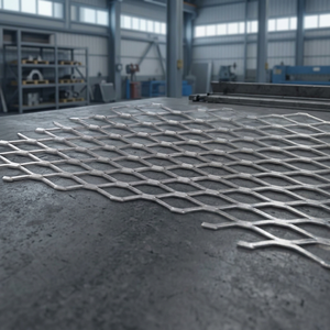 Malla Metálica Perforada de Acero Galvanizado con Orificios en Forma de Diamante en Rollo para Cercas de Seguridad Industriales de Alta Resistencia IRAJ - Product Image 1