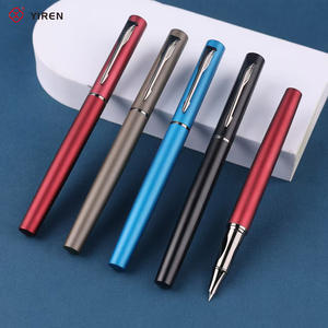 YIREN Wholesale Colorful Matte Personalized Metal Fountain <strong>Pens</strong> With Custom Logo Printed - Product Image 1