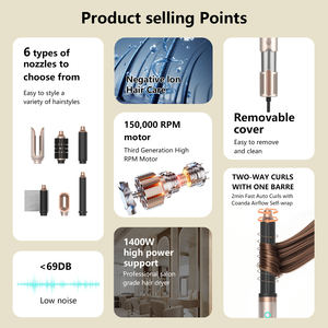 <span class=keywords><strong>Brosse</strong></span> à friser à air chaud 2025 Auto Cool Tip 3 vitesses Fer à friser sans dommage Boucles à usage domestique <span class=keywords><strong>Brosse</strong></span> à friser à air chaud - Product Image 3