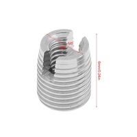 302 Slotted Self Tapping Steel Wire Key Locking Fully Threaded Socket Drive Stainless Steel Inch Thread Inserts Yellow