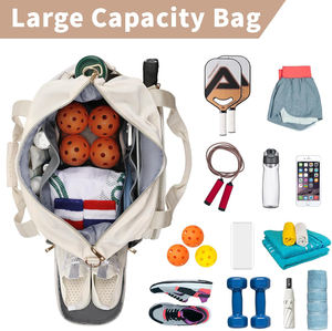 Raquettes de sport en nylon avec logo personnalisé pour femmes sac de sport Pickleball Padel fourre-tout avec compartiment à chaussures sac de pickleball de grande capacité - Product Image 5