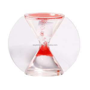 Minuteur liquide en acrylique anti-stress, <span class=keywords><strong>sablier</strong></span> à sable flottant, forme ronde, décoration, souvenir, cadeau, impression de logo couleur personnalisée - Product Image 3