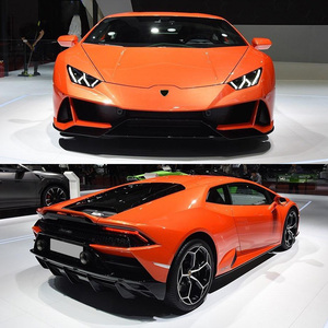 Runde fibra de carbono para <span class=keywords><strong>Lamborghini</strong></span> Huracan LP580 610 actualización EVO estilo cuerpo Kit parachoques delantero Spoiler difusor trasero tubo de escape - Product Image 3