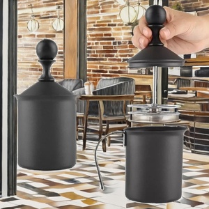 Prensas Francesas de Diseño Clásico Barista Factory Direct, Ecológicas, de Acero Inoxidable 304, Espumador de Leche Manual con Bomba de Mano - Product Image 2