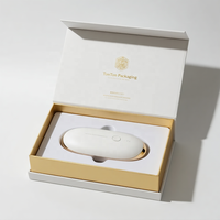 Boîte magnétique personnalisée et boîte cadeau blanc ivoire pour ensemble de soins de la peau et emballage de luxe avec impression dorée mate
