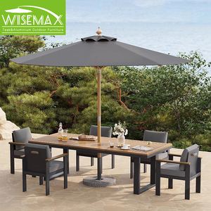 WISEMAX mobilya Modern açık güneşlik şemsiye alüminyum çerçeve su geçirmez kumaş şemsiye havuz kenarı plaj için mermer tabanı ile - Product Image 4