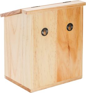 Boîte aux lettres à suggestions en bois de pin naturel de comptoir et murale avec couvercle à charnière verrouillable - Product Image 6