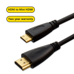 Câble HDMI Mini vers HDMI Vidéo HD 1080p 3D <span class=keywords><strong>4K</strong></span> pour Jeu PS4, Appareil Photo Canon, <span class=keywords><strong>Sony</strong></span>, Nikon – Longueurs 1m, 2m, 3m, 5m - Product Image 1