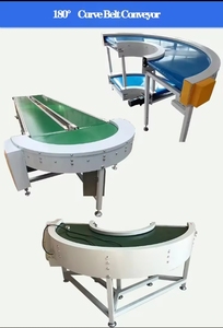 Convoyeur à bande en PVC à rotation automatique et courbe D45 90 Bande transporteuse circulaire à 180 degrés pour chaîne de montage - Product Image 5