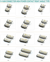 Connecteur femelle D-SUB 17W2 haute puissance, prise 17W2, type DIP R/A, connecteur PCB 17W2