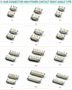 ขั้วต่อตัวผู้แบบมุมฉาก 17W2 กระแสสูง ชนิดเสียบ R/A DIP สำหรับ PCB ขั้วต่อ D-SUB 17W2 - Product Image 4