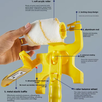 Outils de peinture pour murs et plafonds hauts avec kit de pinceaux de finition pour les coins et outil de découpe de peinture
