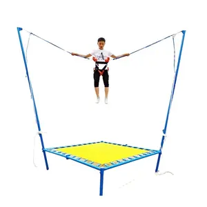 आउटडोर खेल का मैदान वयस्क हाथ-संचालित तह पीवीसी अच्छी सामग्री वसंत कूद बिस्तर बच्चों के Trampoline के लिए गर्म बेच