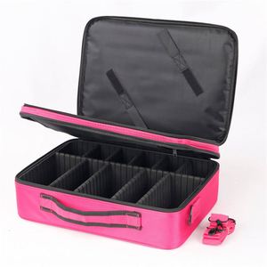 Sac de maquillage professionnel portable avec fermeture éclair personnalisée, imperméable, avec poignée souple, pour organiser les cosmétiques en voyage - Product Image 4