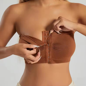 Soutien-gorge de beauté féminin sans bretelles, sans armatures, respirant, beau soutien-gorge à crochet avant pour <span class=keywords><strong>femmes</strong></span>, sans couture - Product Image 1