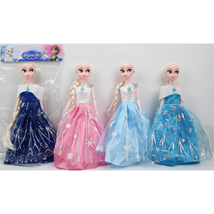 Juego de muñecas de juguete suave de varios estilos de PVC/PP de 30cm, Princesa de nieve, hermanas, trajes de Elsa y <span class=keywords><strong>Anna</strong></span> con <span class=keywords><strong>zapatos</strong></span> de varita mágica, modelo de juguete de moda - Product Image 2