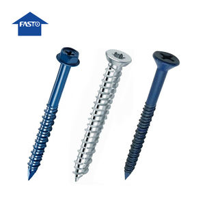 Vis d'ancrage pour cadre en carton, tête cylindrique, plaqué zinc bleu, 7,5x132 mm, 1036-7.5-132, 600 pièces, chevilles à béton, fabriqué en Allemagne - Product Image 1