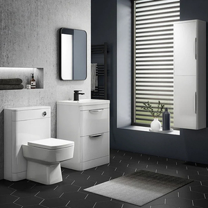 Thép không gỉ hình chữ nhật tường gương với đầy đủ hàn kim loại màu đen khung phòng tắm Vanity điểm nhấn trang trí tắm gương - Product Image 5