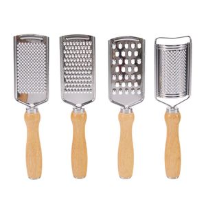 Râpe à fromage en acier inoxydable avec manche en bois, multifonctionnelle pour citron, gingembre, radis, outil de cuisine - Product Image 3