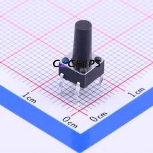 K2-6639DP-P4SW-04 Tactile Switch Through hole-4P,6x6mm Switch Single Pole Single Throw Round Button 2.5N Through Hole - Product Image 1