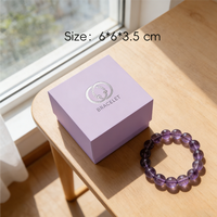 Boîte Cadeau Rigide Carrée Portable Haut de Gamme Personnalisée pour Bracelet en Cristal, Bagues et Boucles d'Oreilles, avec Effet Bronzé