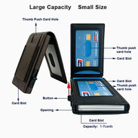 Portefeuille Pop-up en Cuir avec Protection RFID, Minimaliste et Fin, Personnalisable avec Logo Gravé – Vente en Gros