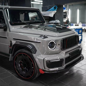 Kit carrosserie en fibre de carbone sèche pour Mercedes Benz G63 W464 2019-2024, style <span class=keywords><strong>Brabus</strong></span> <span class=keywords><strong>G900</strong></span>, pare-chocs avant et arrière, calandre, échappement, ensemble de mise à niveau - Product Image 5