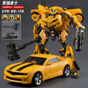 Pour Optims Prim Bumblebe Figure pièces en alliage jouets pour enfants en gros <span class=keywords><strong>voiture</strong></span> Transformation Robot roi Kng cadeau télécommande - Product Image 6