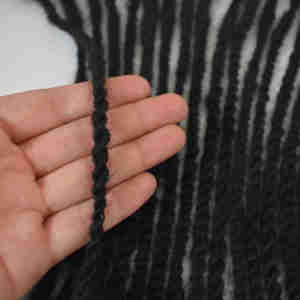 Vente en gros, cheveux humains 100% naturels, Afro crépus bouclés, fait à la main, Crochet Permanent de 0.6cm, Extension de <span class=keywords><strong>Dreadlocks</strong></span> - Product Image 2